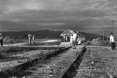 La estación de Palenque, en Chiapas (México), en 1956.