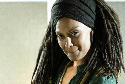 Amparo Velasco,  La Negra,  ayer en Madrid.