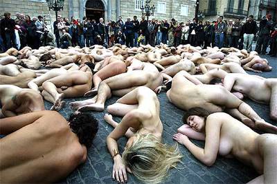 Protesta contra el uso de pieles de animales