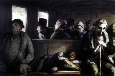  El vagón de tercera clase , de Honoré Daumier.