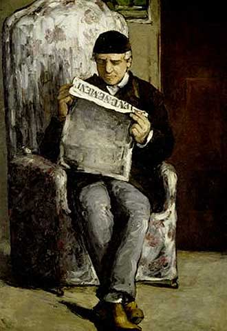  El padre del artista leyendo 'L'Événement'  (1866), de Cézanne.