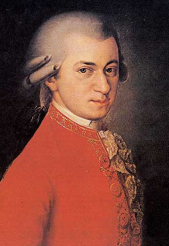 Un retrato de Wolfgang Amadeus Mozart.