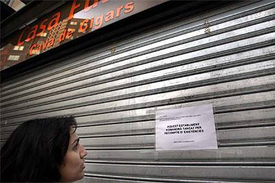 Cierre de estancos  en Cataluña