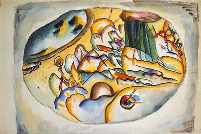  Sin titulo  (1917), de Kandinsky, procedente del Centro Pompidou de París.