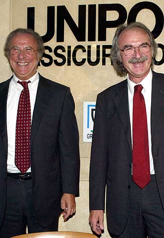 Los directivos de Unipol, Giovanni Consorte (izquierda) e Ivanno Sacchetti.