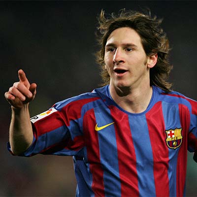 Messi celebra un gol.