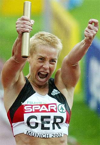 Grit Breuer, gran  cuatrocentista  y pareja del preparador Thomas Springstein.