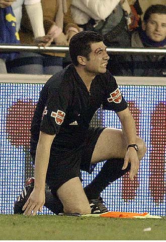 Vicente Egido, el  linier  agredido.