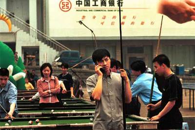 Billares en una calle de Fuling, China.