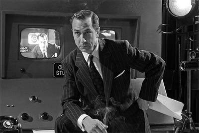 David Strathairn, en una imagen de  Buenas noches y buena suerte. 