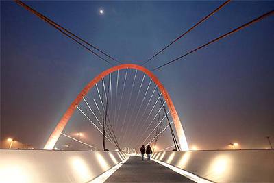 El Puente Olímpico, diseñado por Benedetto Camerana junto con Hugh Dutton.