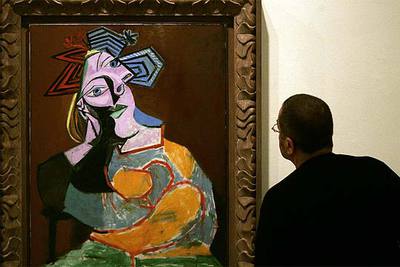 El cuadro  Mujer sentada acodada  (1939), de Picasso.