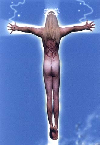  W.W.J. D.?  (2002), obra del estadounidense Ethan Acres que formó parte de la exposición  100 artistas ven a Dios .