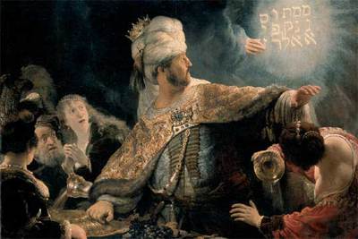  El festín de Baltasar  (1635), de Rembrandt, procedente de la National Gallery, en el Museo Van Gogh de Amsterdam.