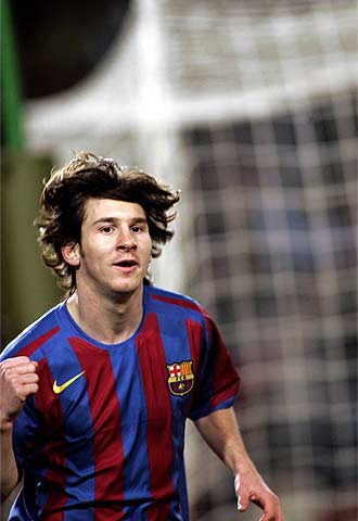 Messi celebra un gol.