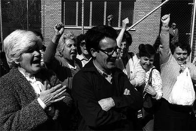 Manuel Pérez Martínez, el  camarada Arenas,  al salir de la cárcel de Soria en 1984.