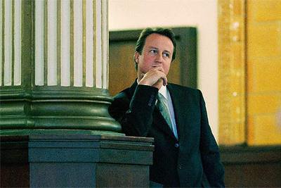 El líder conservador británico, David Cameron, durante la conferencia  tory  de Blackpool en 2005.