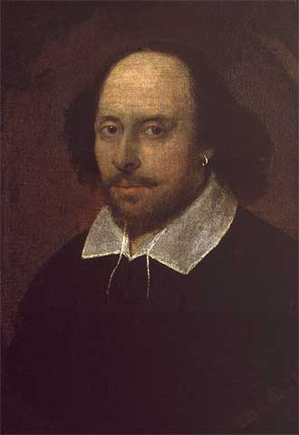  Retrato de Chandos  (a la izquierda), atribuido a John Taylor (1600-1610).