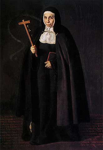  La madre Jerónima de la Fuente  (1620), de Velázquez (Museo del Prado).