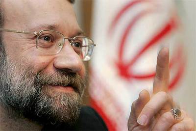 El negociador de Irán en materia nuclear, Alí Lariyani, durante una rueda de prensa en la Embajada iraní en Moscú.