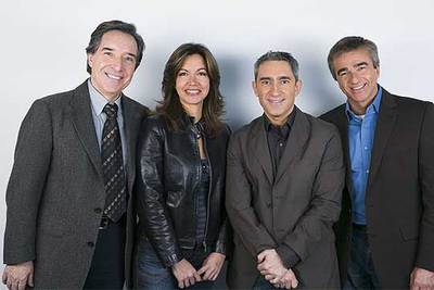 De izquierda a derecha, Iñaki Gabilondo, Ángels Barceló, Jon Sistiaga y Carles Francino.