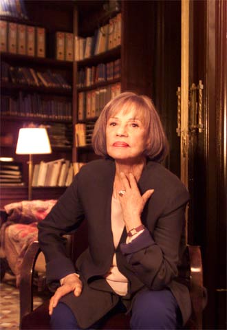 Jeanne Moreau, en Barcelona en 2003.