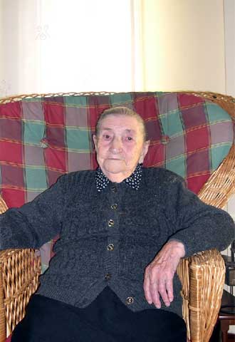 Tomasa Alonso en su casa, en Zamora.