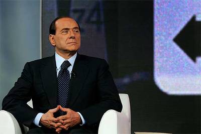 Silvio Berlusconi, anoche en el plató del programa televisivo  Matrix,  de Canale 5.
