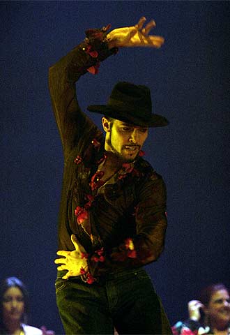 Joaquín Cortés, ayer en Vista Alegre.