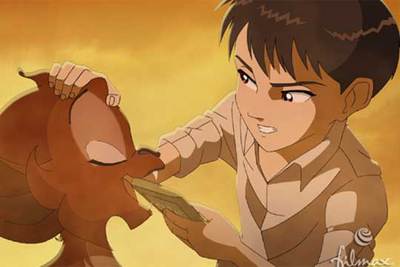 Un fotograma de  Gisaku .