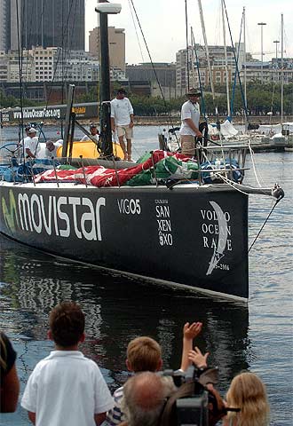 El  Movistar,  tras cruzar la meta en Río.