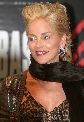 Sharon Stone, ayer en Madrid.