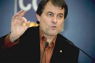 El líder de Convergència i Unió, Artur Mas, ayer en Lleida.