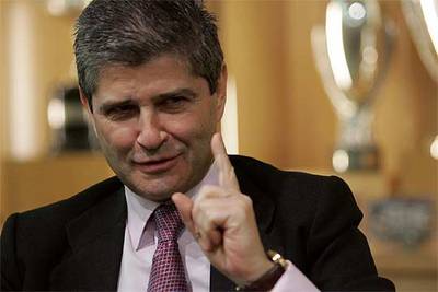 Fernando Martín, en la sala de juntas del Santiago Bernabéu el pasado martes.