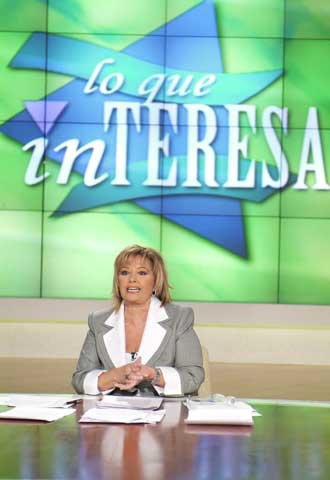 María Teresa Campos, en el plató de  Lo que inTeresa. 