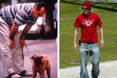 A la izquierda, Jack Nicholson en una escena de  Mejor imposible.  A la derecha, David Beckham.