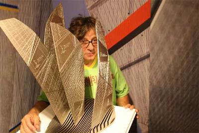 Javier Mariscal, ayer en su exposición en el IVAM.