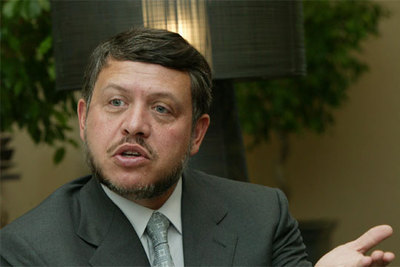 El rey Abdalá II de Jordania, en un momento de la entrevista.