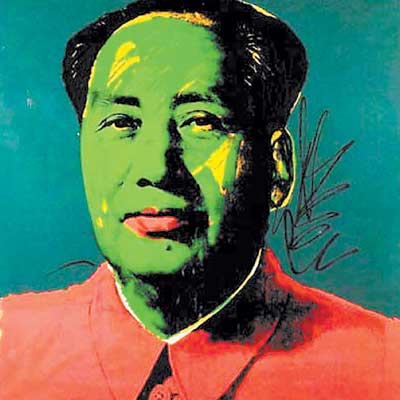  Retrato de Mao   (1973) , de Andy Warhol.