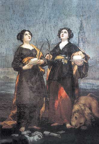  Santa Justa y santa Rufina,  de Goya (catedral de Sevilla).