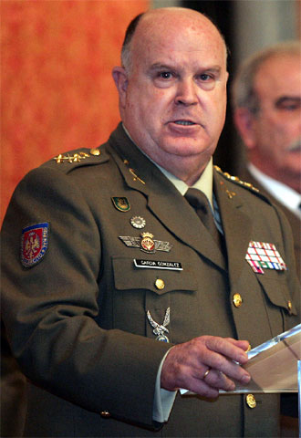 El jefe del Ejército, José Antonio García González.