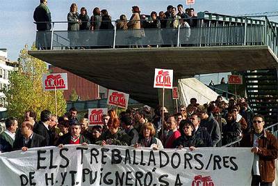 Imagen de archivo de una protesta contra el cierre de Puigneró en 2000.