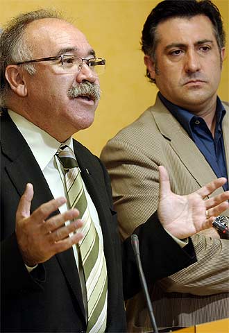 Carod Rovira y Joan Puigcercós explican las razones del  no  de ERC.