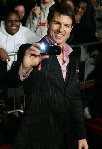 Tom Cruise al presentar  Misión Imposible III  en Nueva York.