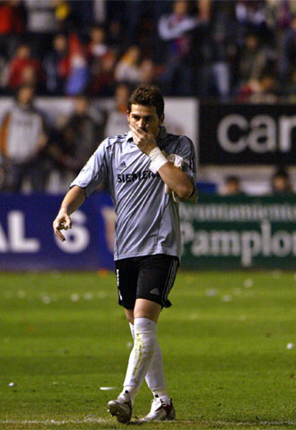 Casillas, en el partido contra Osasuna el pasado 30 de abril.