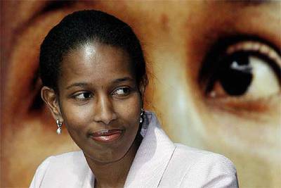 Ayaan Hirsi Alí, en la presentación de su libro  Yo acuso. Defensa de las mujeres musulmanas,  en marzo en Madrid.