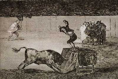Grabado de la 'Tauromaquia' de Goya.