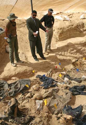 Nueva fosa común de Sadam