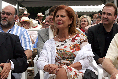 Carmen Alborch, el sábado, durante la fiesta de la rosa que celebró el PSPV en Valencia.