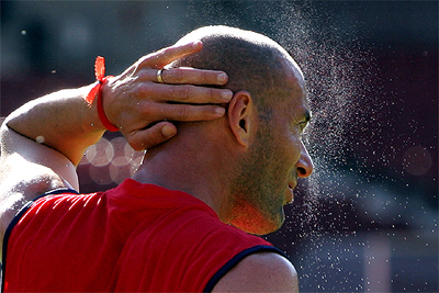 Zidane, durante un entrenamiento.